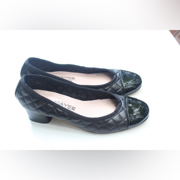 Paul Mayer quilted block low heels - Picture 1 of 11